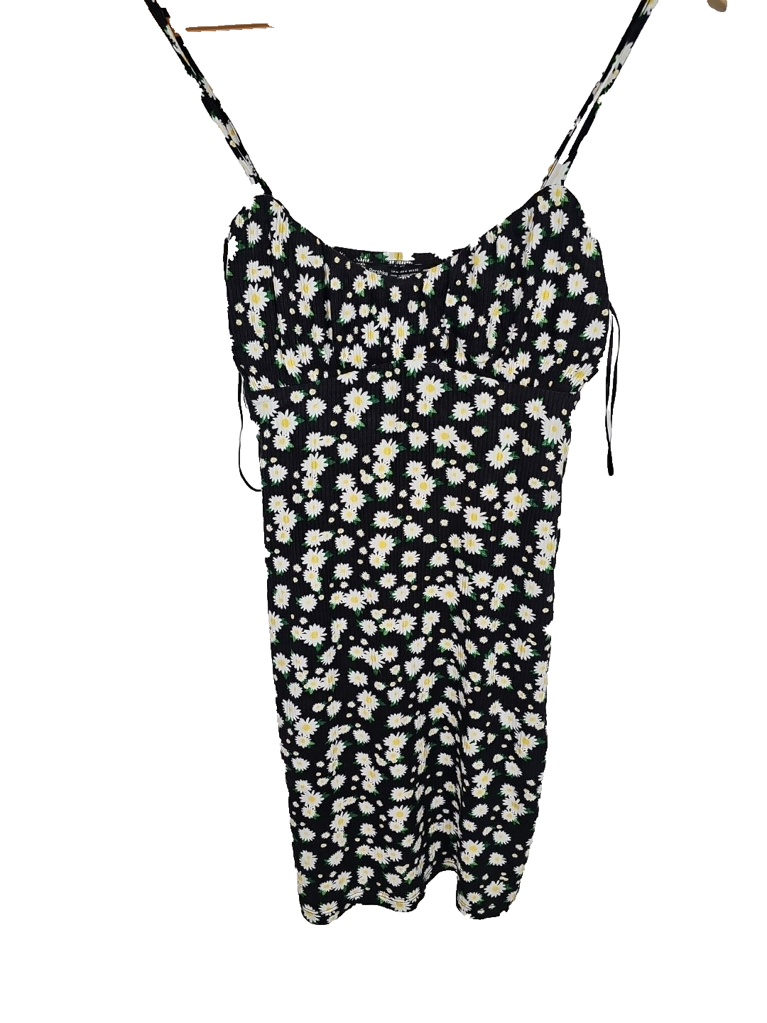 EK8304 Damen Kleid Bershka Gr.M Schwarz Blumenmuster0