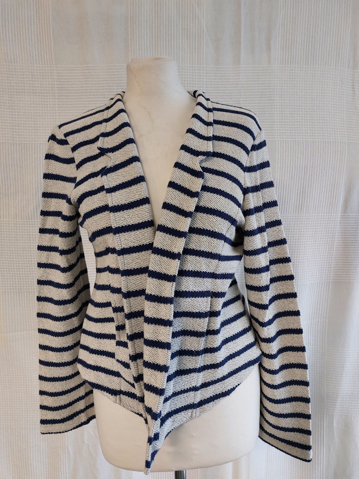 EK4290 Dame Strickjacke von Esprit, blau-weiß, Gr.XL0