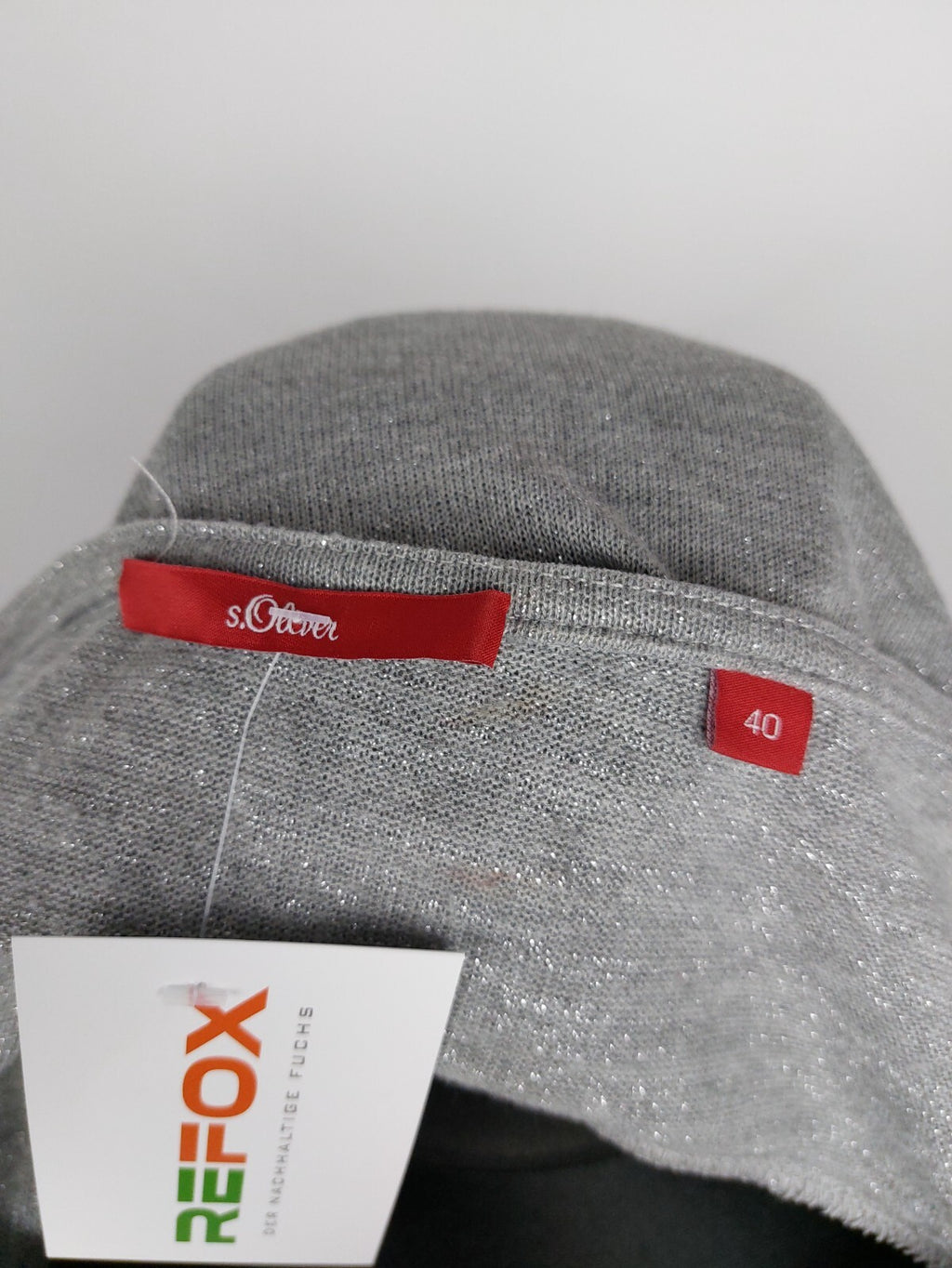 EK5020 Damen Shirt von s.Oliver, grau glitzernd, Gr. 405