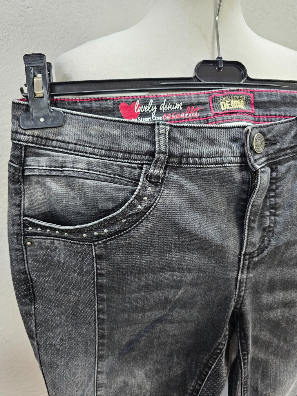 EK5221 Damen Jeans Street One, grau, Gr. 28/304