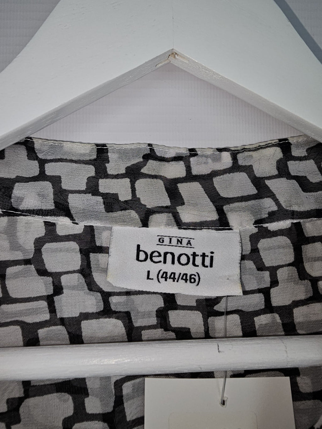 EK7809 Damen Bluse von Gina Benotti, schwarz-weiß, Gr.L1