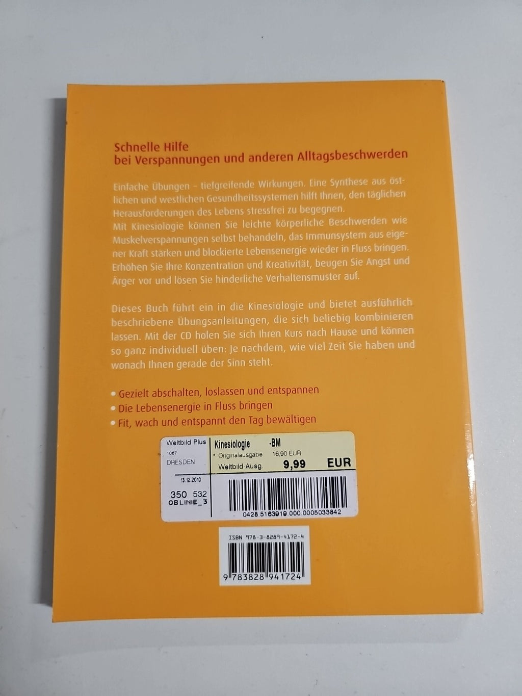 EB956 Weltbild Buch Kinesiologie mit Übungs CD in gutem Zustand 1
