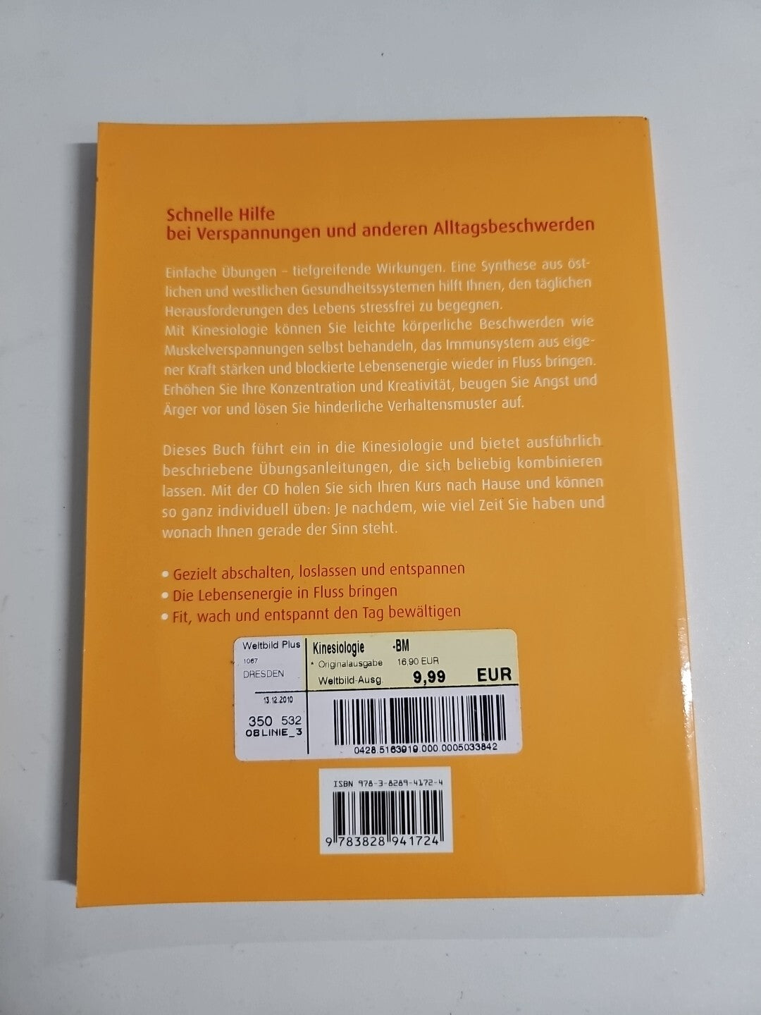 EB956 Weltbild Buch Kinesiologie mit Übungs CD in gutem Zustand 1