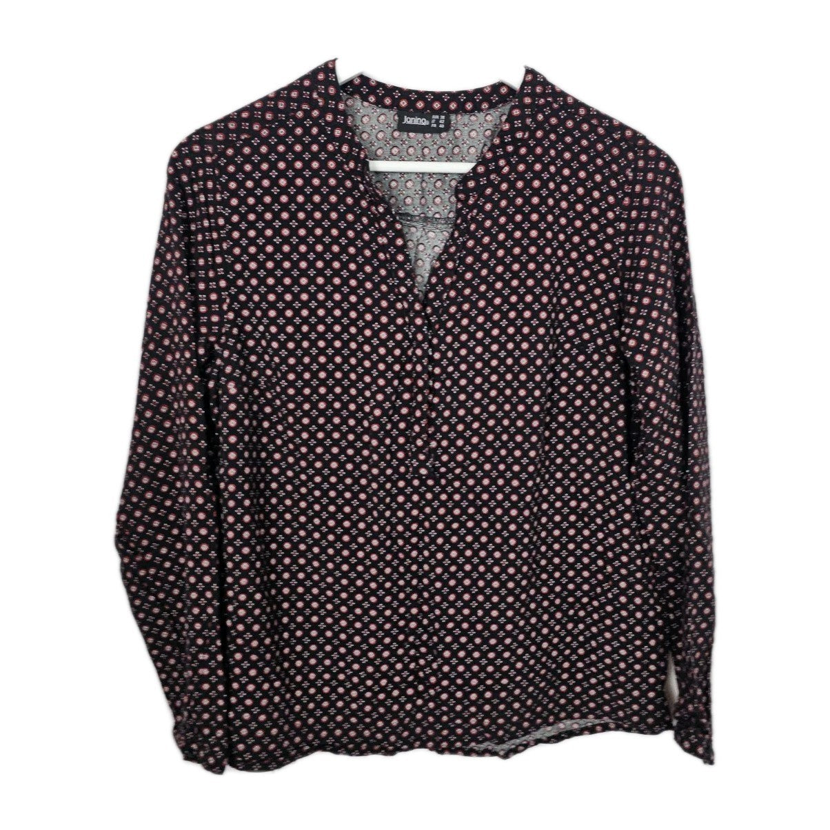 EK9003 Damen Bluse von Janina, schwarz-rot, Gr.380