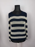 EK5178 Damen Pullover von Tom Tailor, blau/weiß, Gr. M0