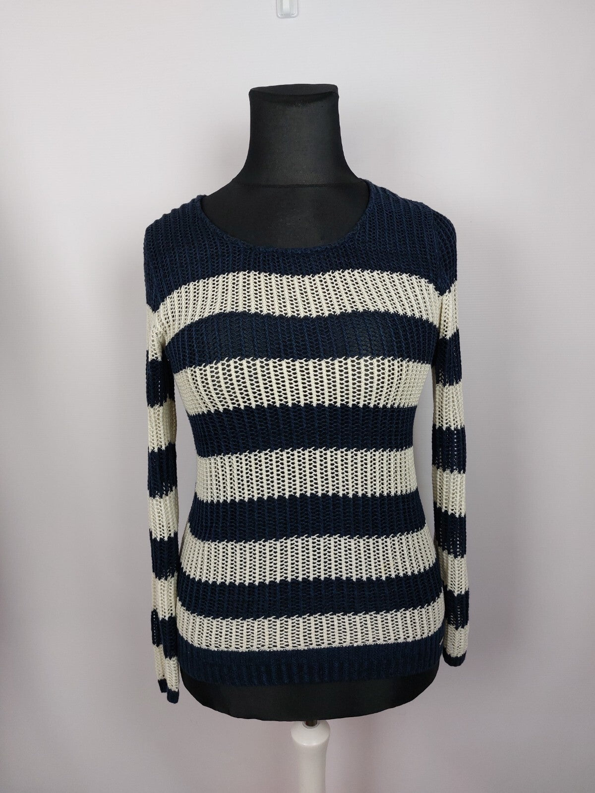 EK5178 Damen Pullover von Tom Tailor, blau/weiß, Gr. M0