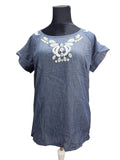 EK4753 Damen Bluse von Yessica, blau,Gr.460