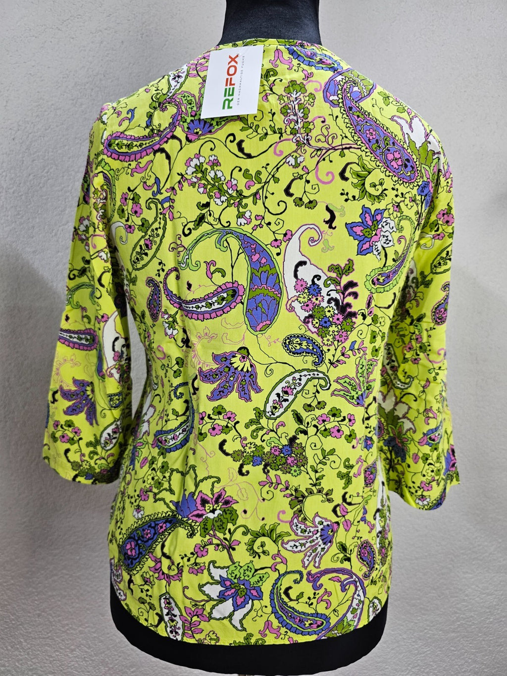 EK6183 Damen Bluse von Sara Sand, gelb mit Muster, Gr.403