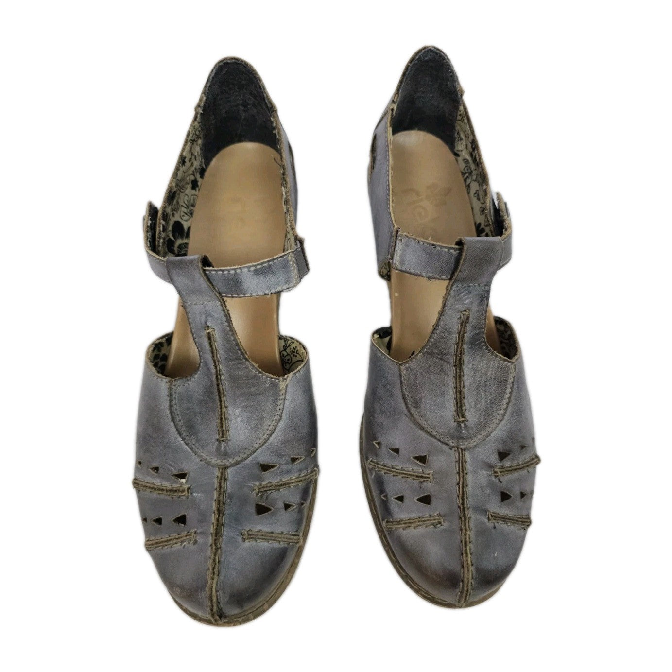 ES887 Damen Riemchensandalen von Rieker, Blau, Gr. 402