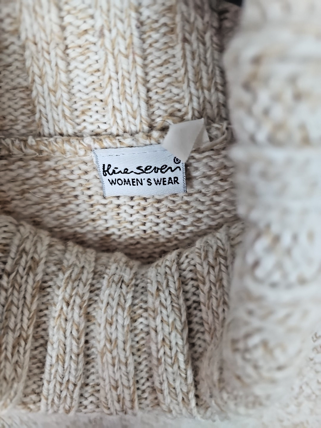 Ek 1033 Damen Strick Pullover Beige Gr XL1