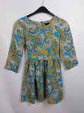 EK4643 Damen Kleid von H&M, blau/gelb, gr. 340