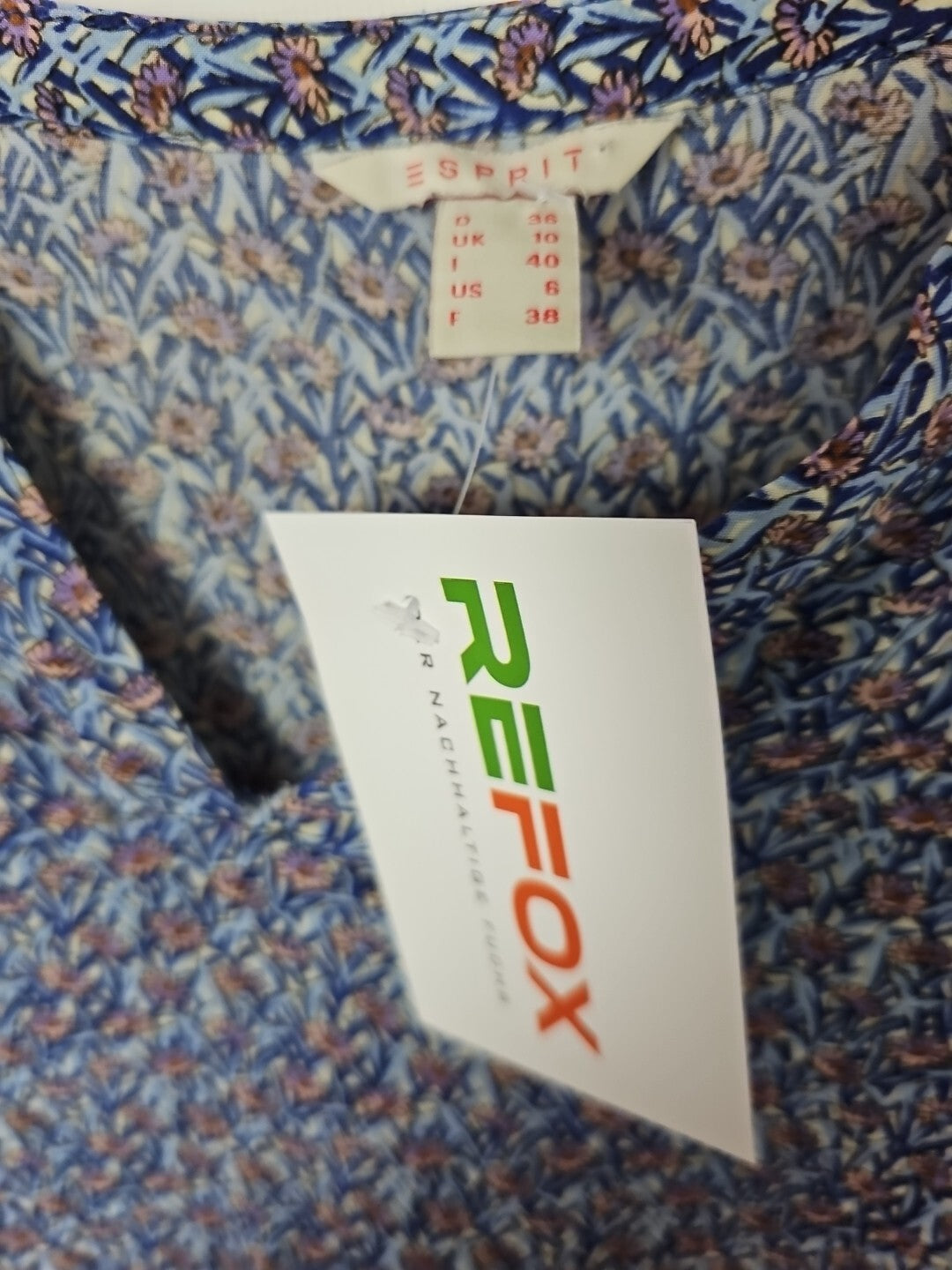 EK 1103 Esprit Bluse Blau Geblümt Gr362