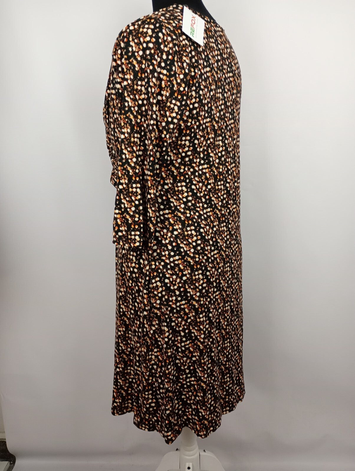 EK5306 Damen Kleid, schwarz/beige/orange, Gr. XL3