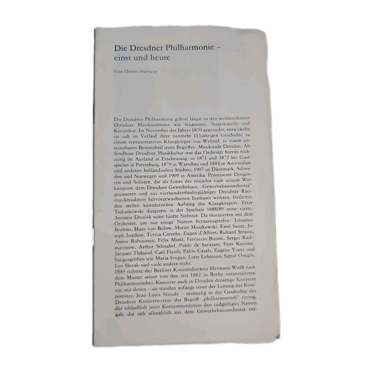 EB4030 Die Dresdner Philarmonie von Dieter Härtwig | Bildbiographie2