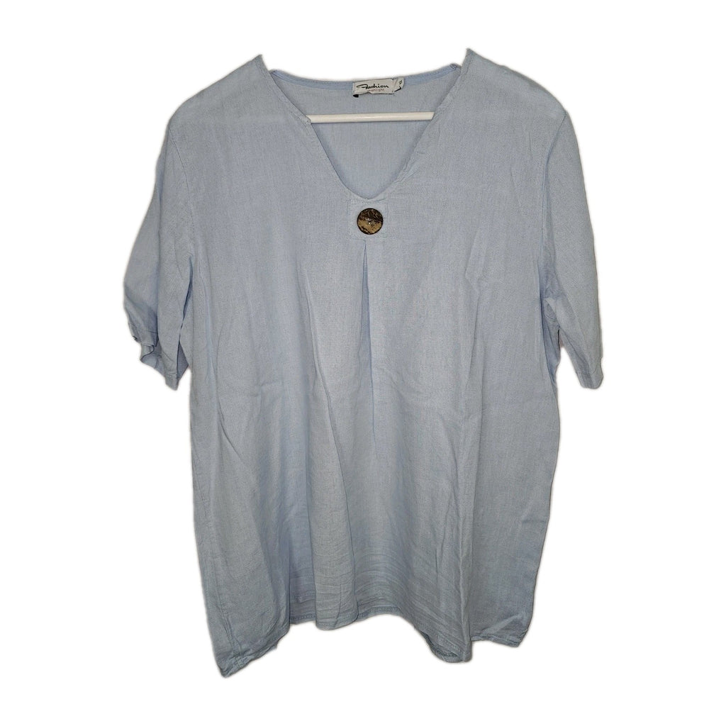 EK9999 Damen Bluse von Fashion Highlight, Hellblau, Gr. XL0