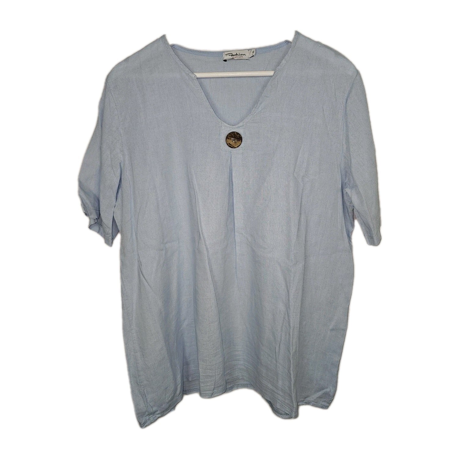 EK9999 Damen Bluse von Fashion Highlight, Hellblau, Gr. XL0