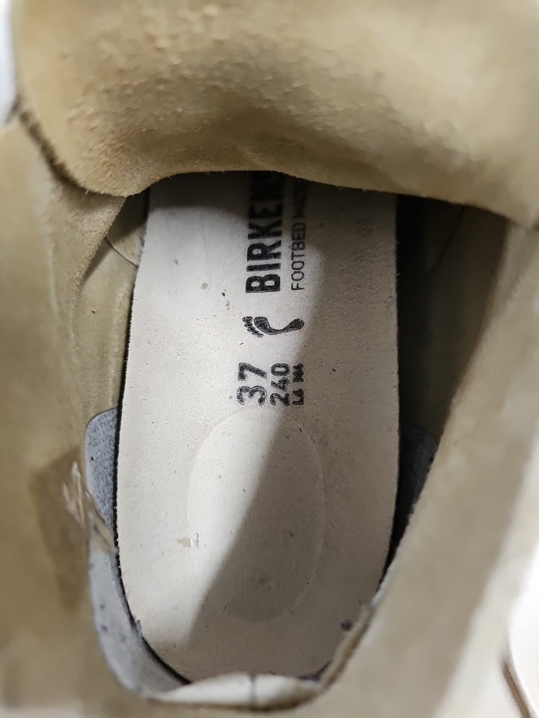ES235 Birkenstock Wildlederschuhe Beige Gr 37 Echt Leder5