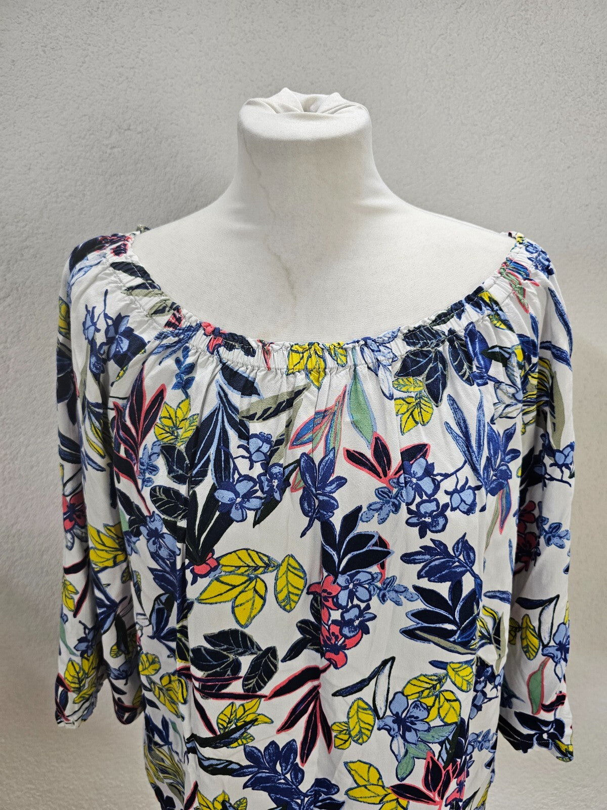 EK6229 Damen Bluse von Street One, weiß, Blumen, Gr. 381