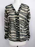 EK4637 Damen Bluse von Vero Moda, schwarz/beige, Gr. XS0
