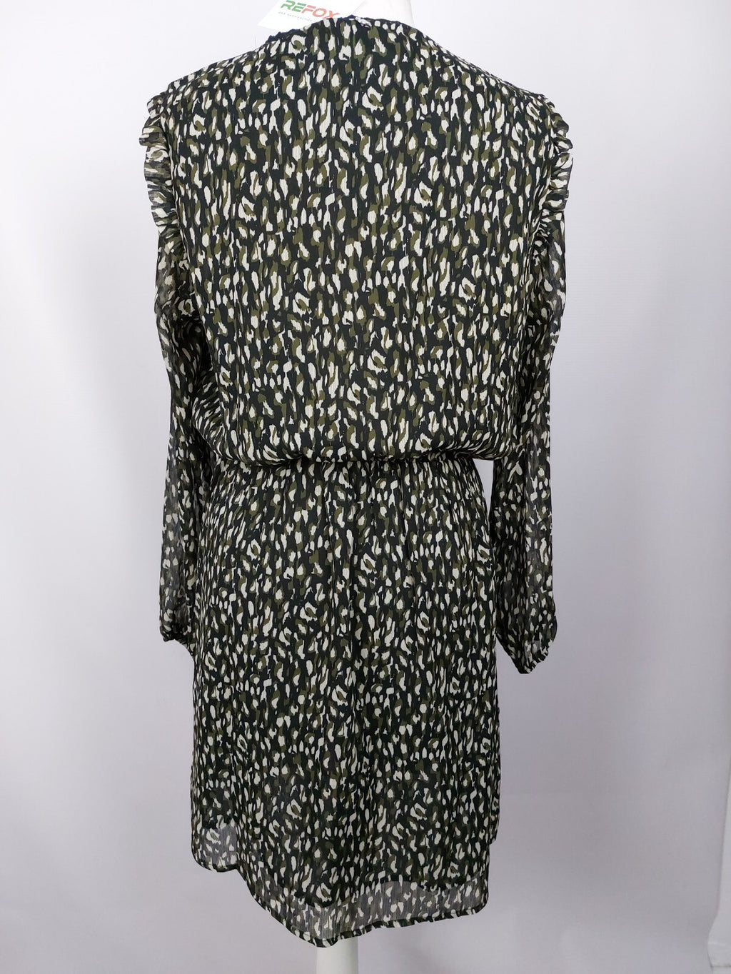 EK1925 Damen Kleid von Deeluxe, schwarz/beige/grün, Gr. M4