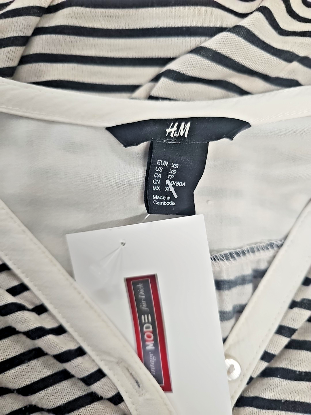 Ek 5965 Damen Shirt H&M Gtreift Gr Xs3