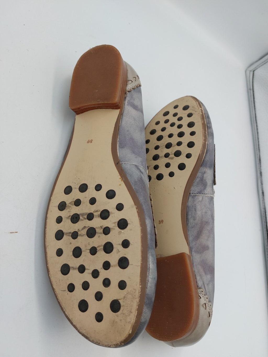 ES0390 Damen Ballerinas von Zanon&Zago, grau, Gr. 396