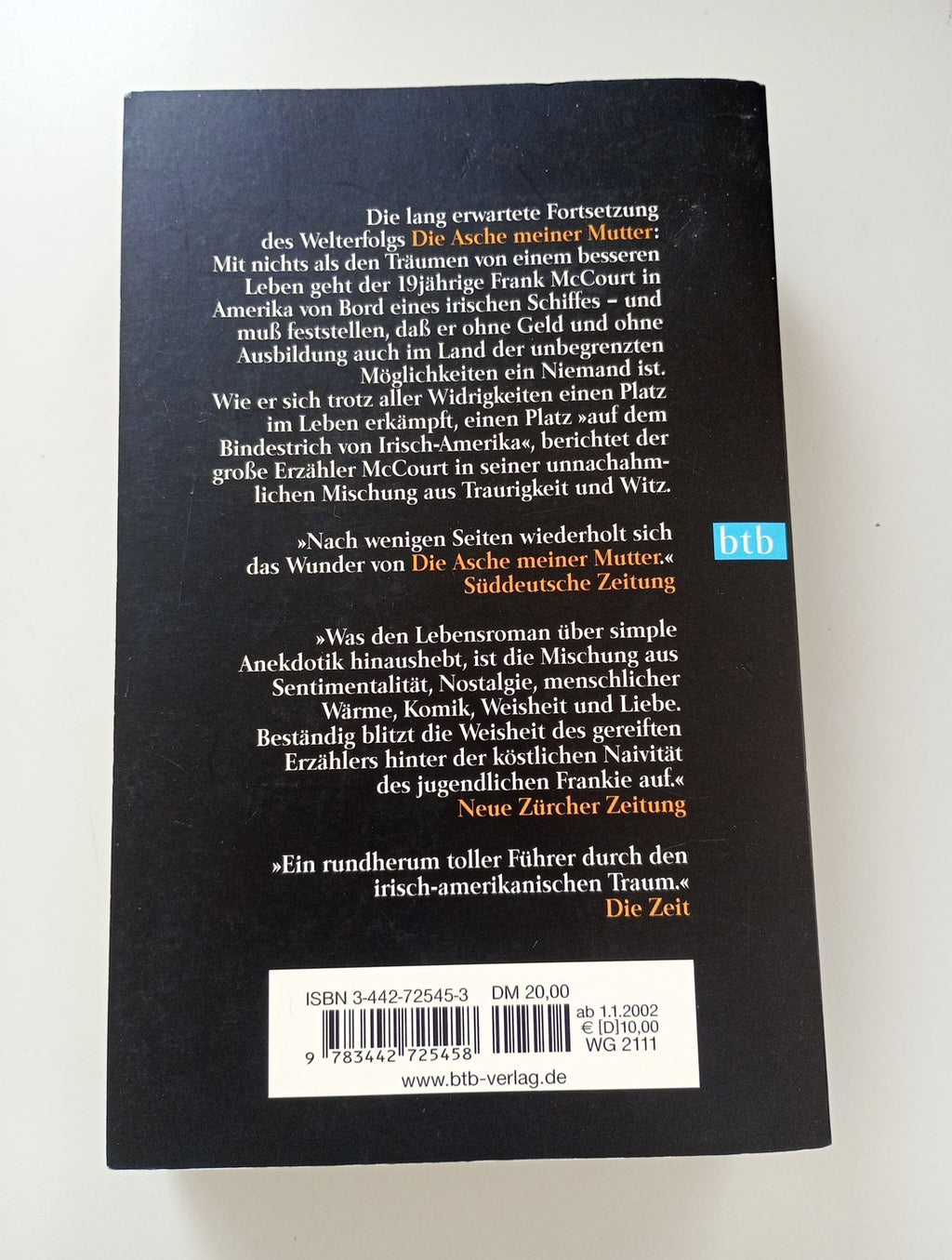 EB3395 Ein rundherum tolles Land von Frank McCourt (2001, Taschenbuch)1