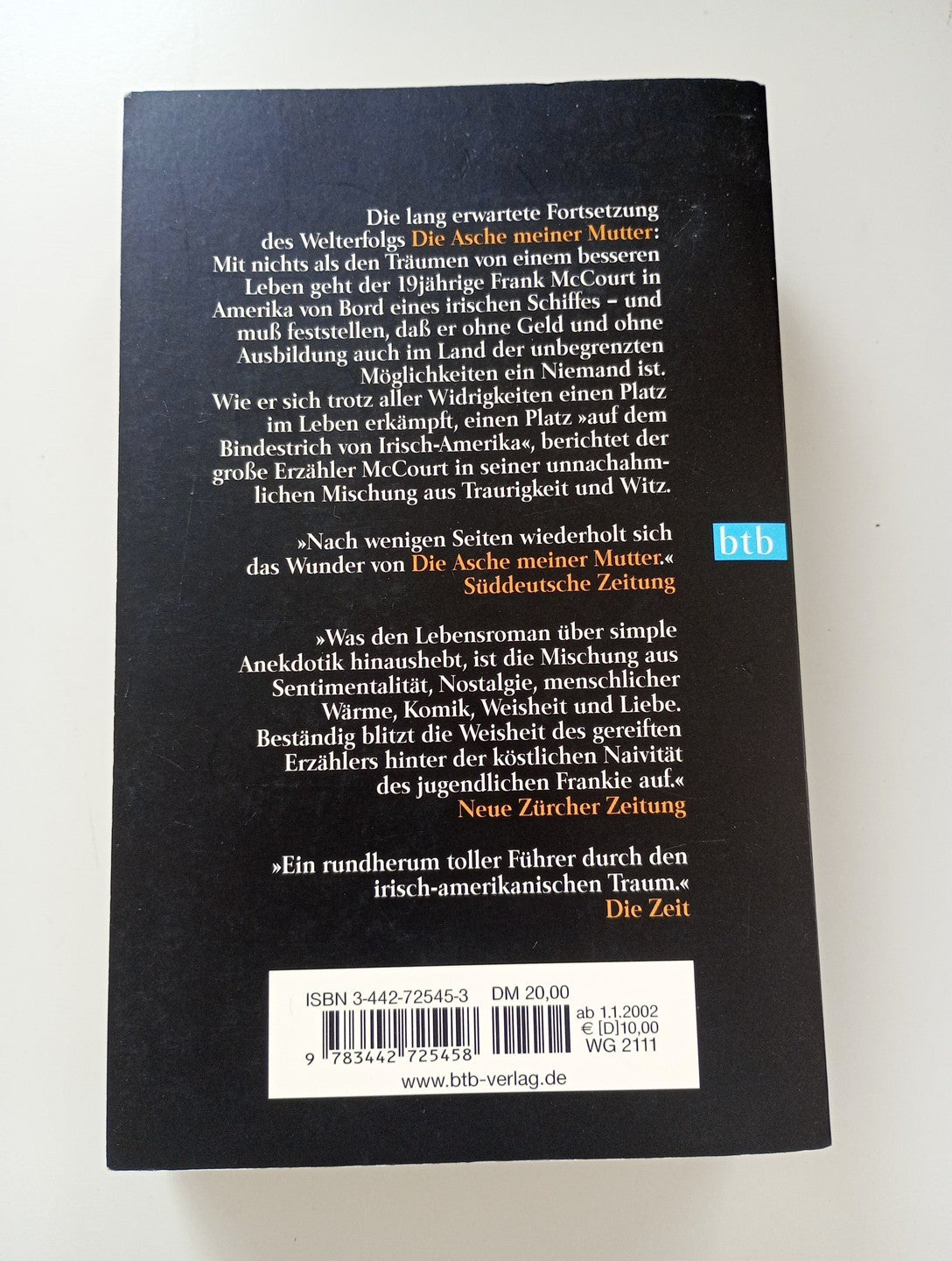EB3395 Ein rundherum tolles Land von Frank McCourt (2001, Taschenbuch)1