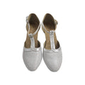ES177 Damen High Heels Gr.39 Silber Glitzer0