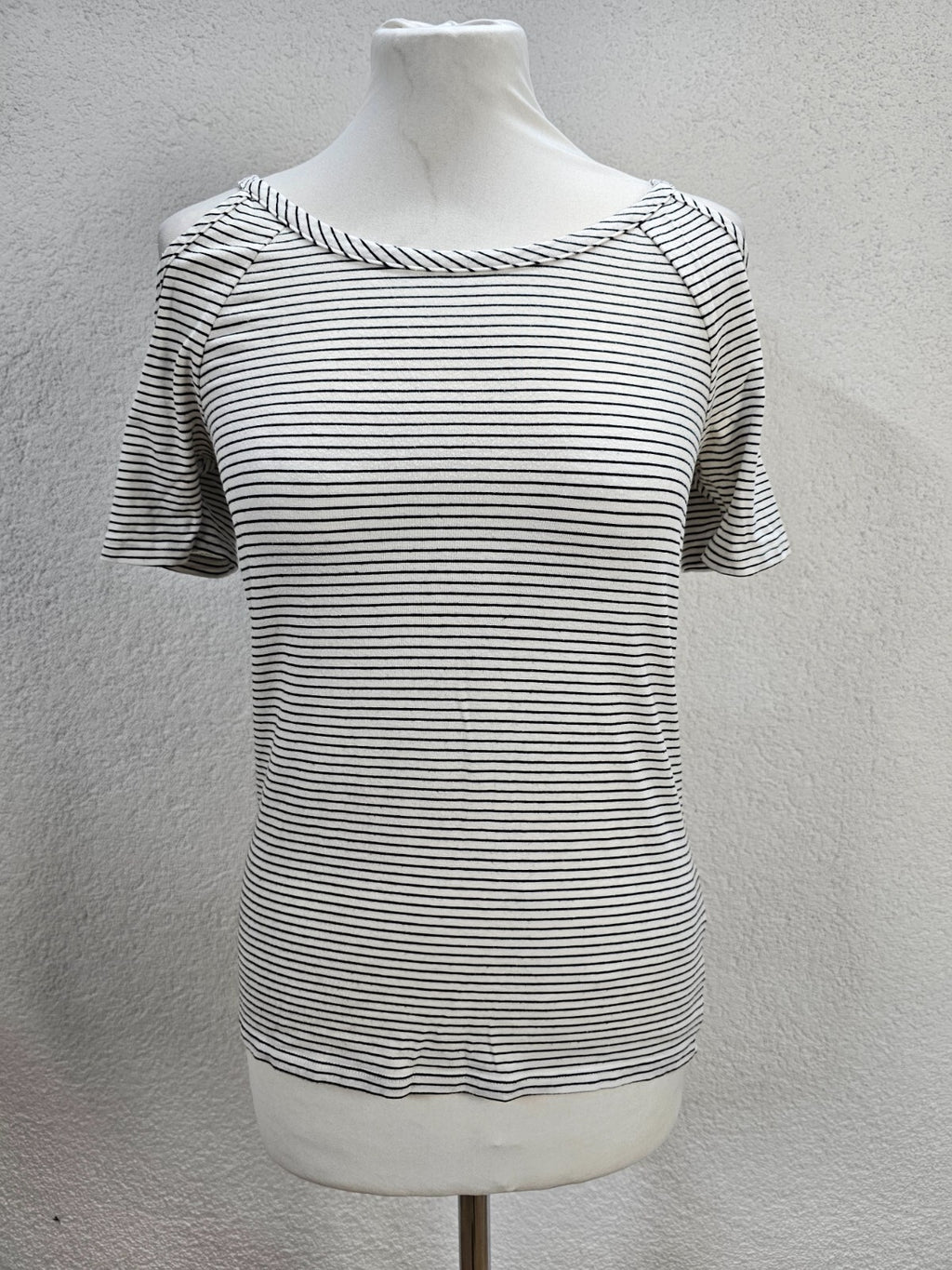 EK5937 Damen T-Shirt von Esprit, weiß, schwarz gestreift, Gr. S0
