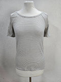 EK5937 Damen T-Shirt von Esprit, weiß, schwarz gestreift, Gr. S0