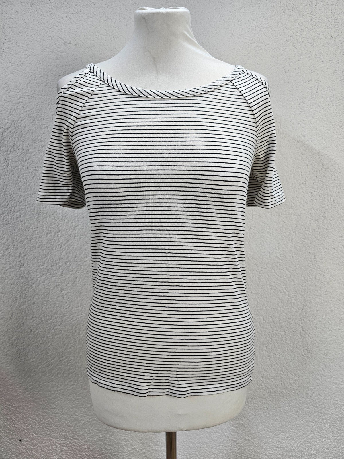 EK5937 Damen T-Shirt von Esprit, weiß, schwarz gestreift, Gr. S0