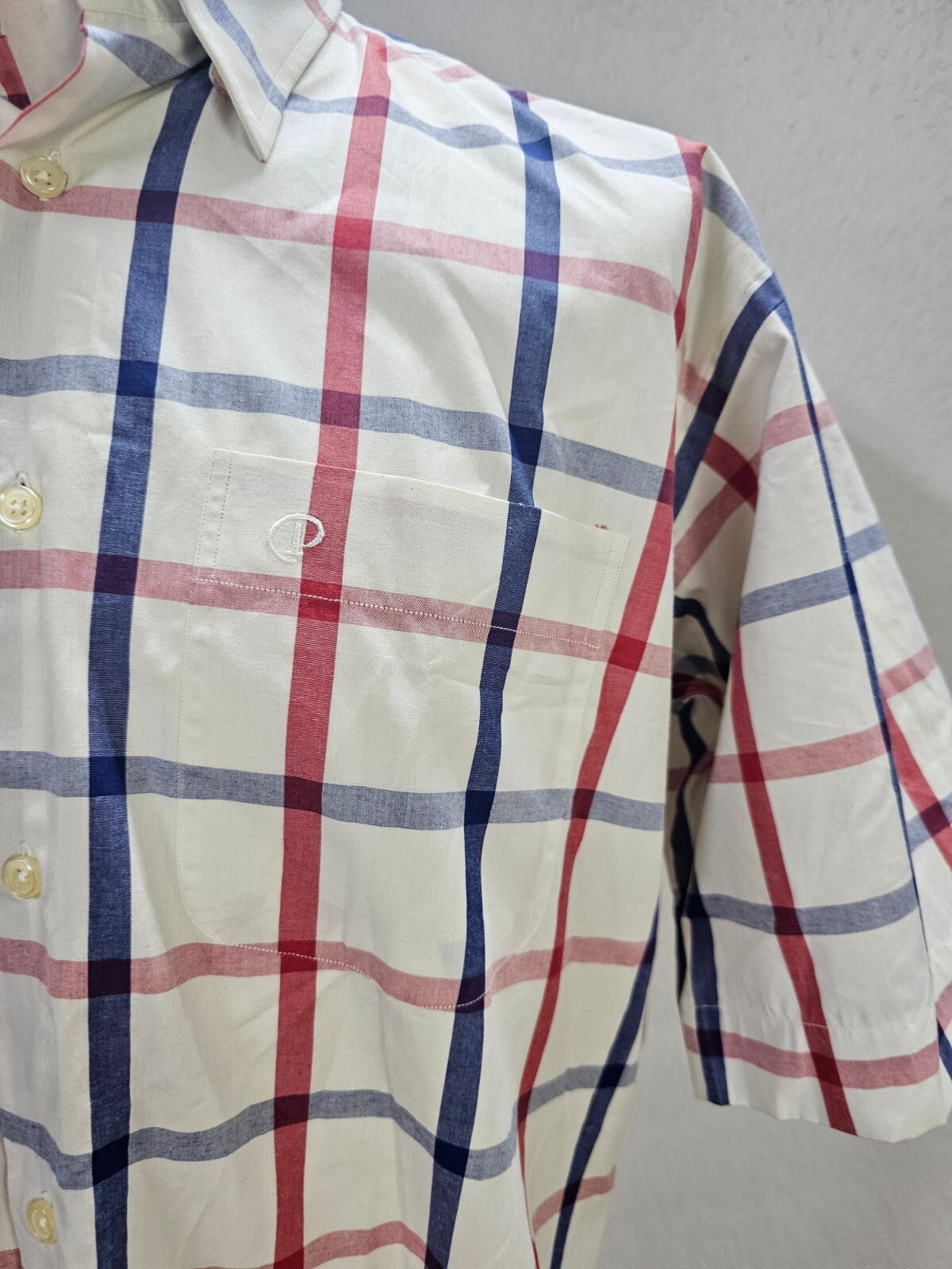 EK6035 Herren Hemd von PSY, beige-rot-blau, Gr.M(39/40)2