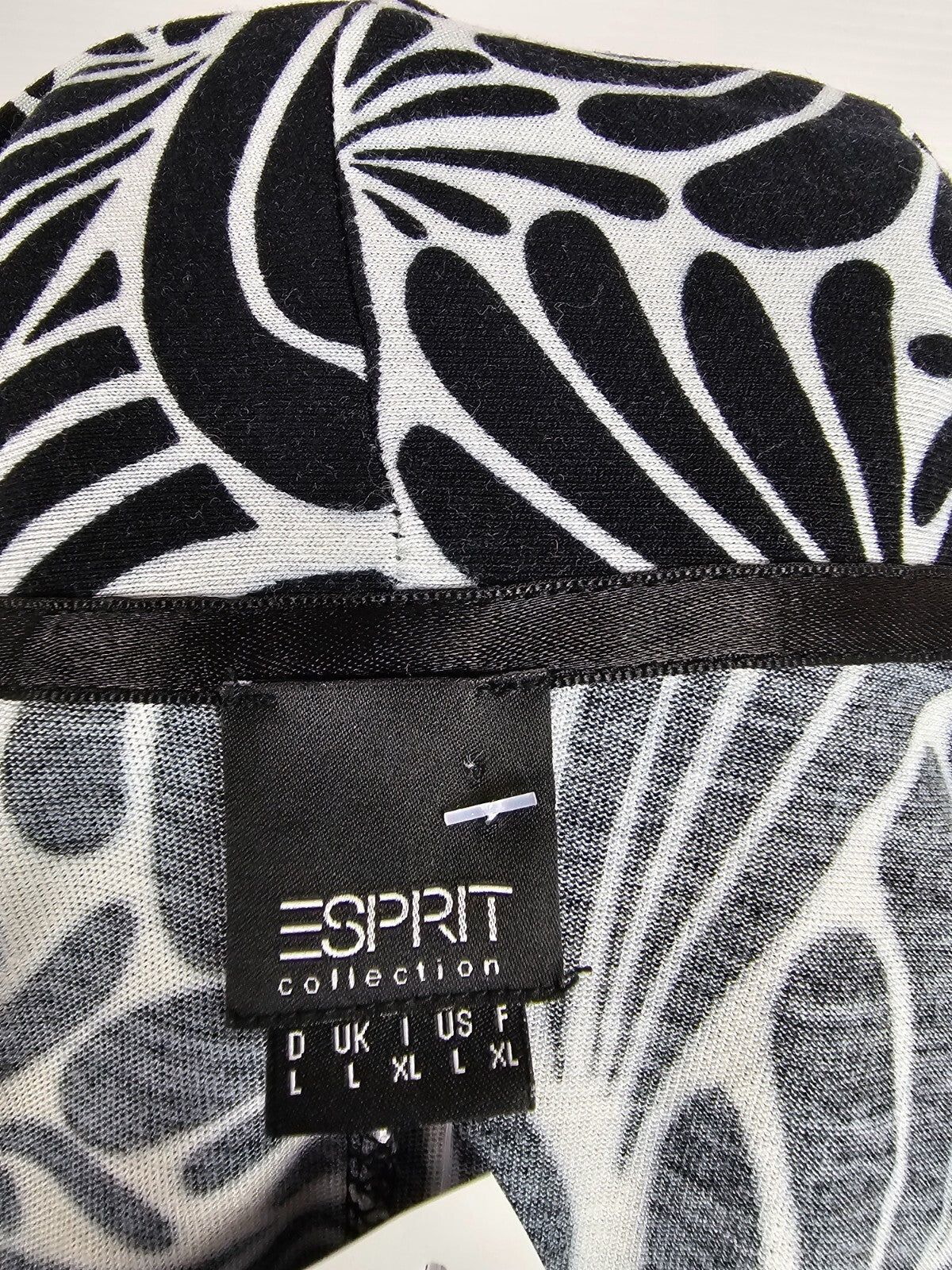 EK0385 Damen Kleid von Esprit, schwarz/weiß, Gr. L9