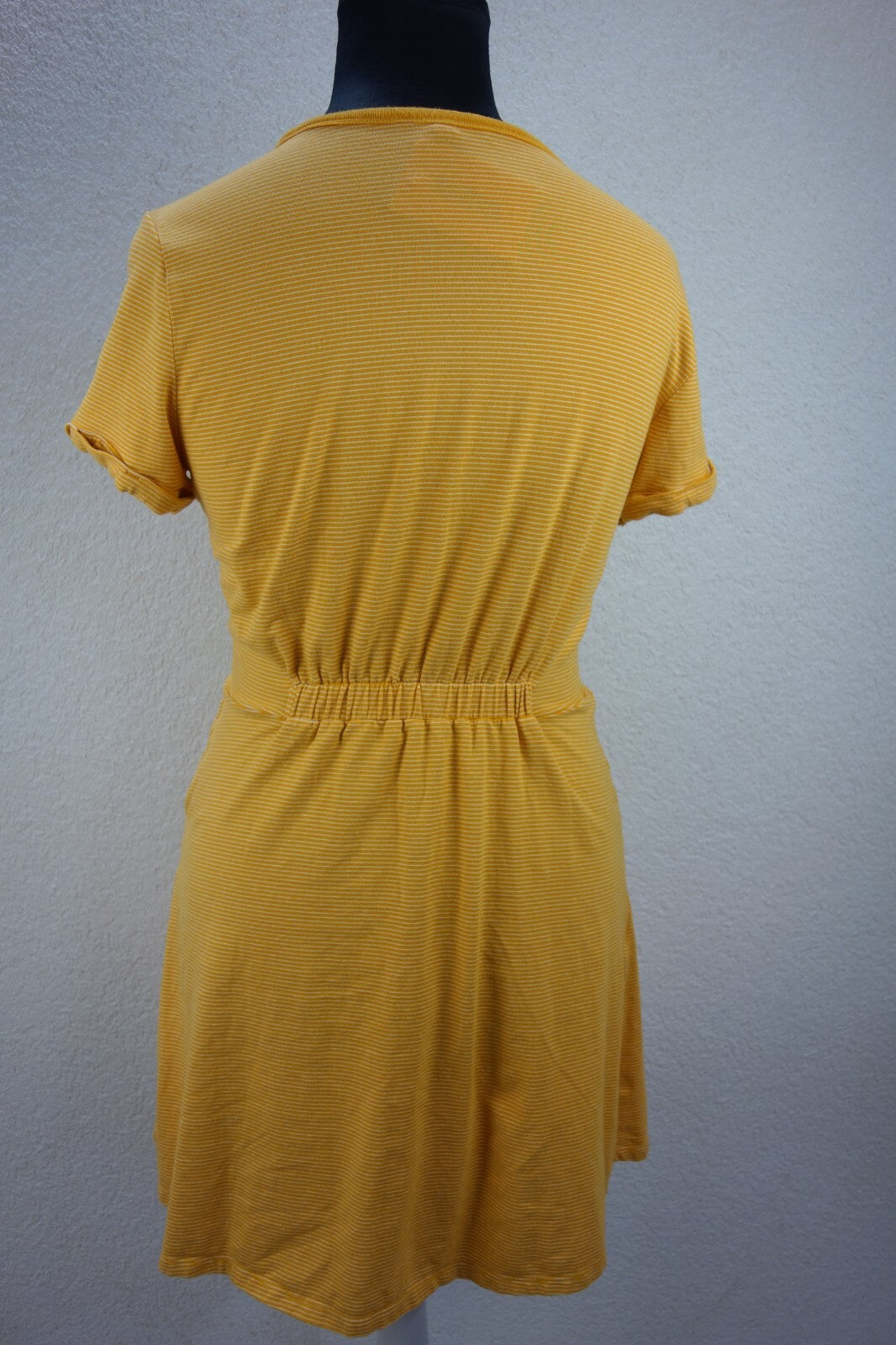 EK4107 Damen Kleid von Tom Tailor, gelb, weiß gestreift, Gr. L4