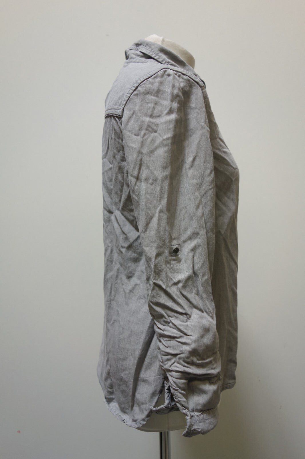 EK1116 Damen Bluse von Zara Basic, grau, Gr. XS3