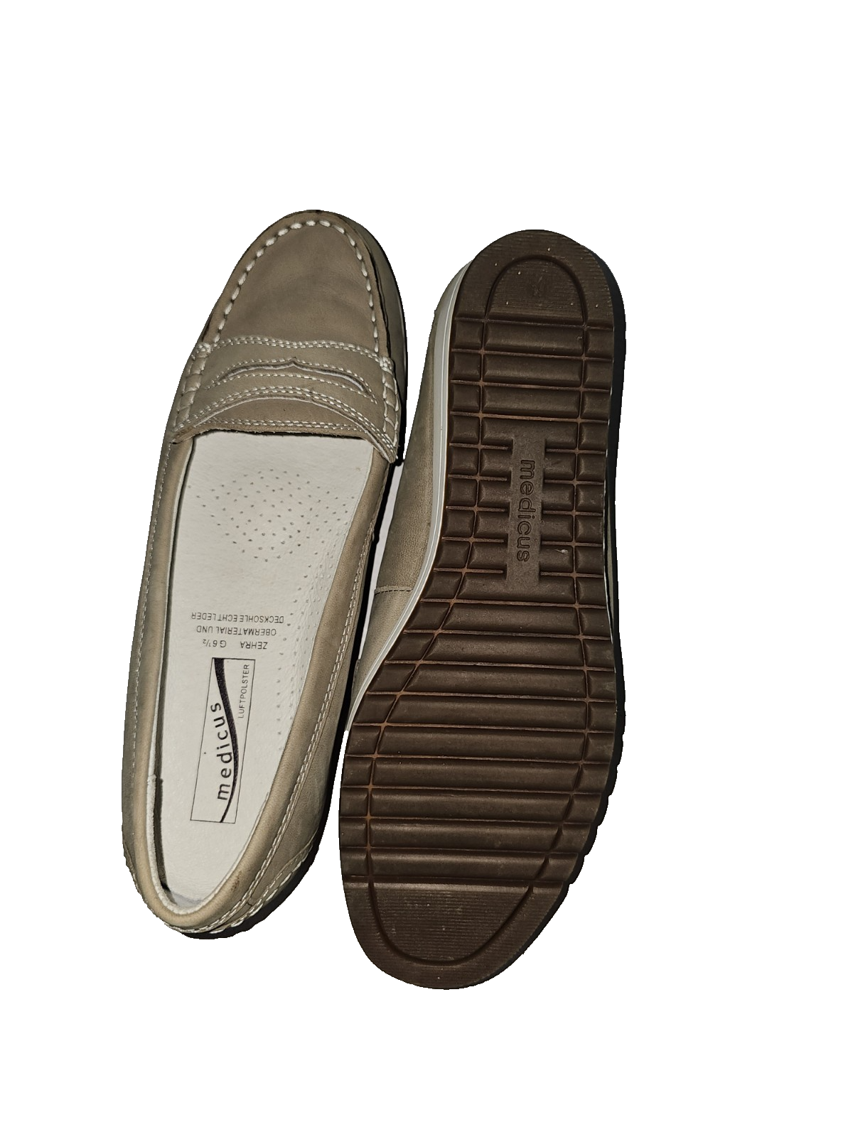 ES829 Damen Loafer von Medicus, Braun/Beige, Gr.  6½ Ca. 37-37,54