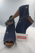 ES0059 Damen Pumps von Jumelles, Jeansoptik, Gr. 370