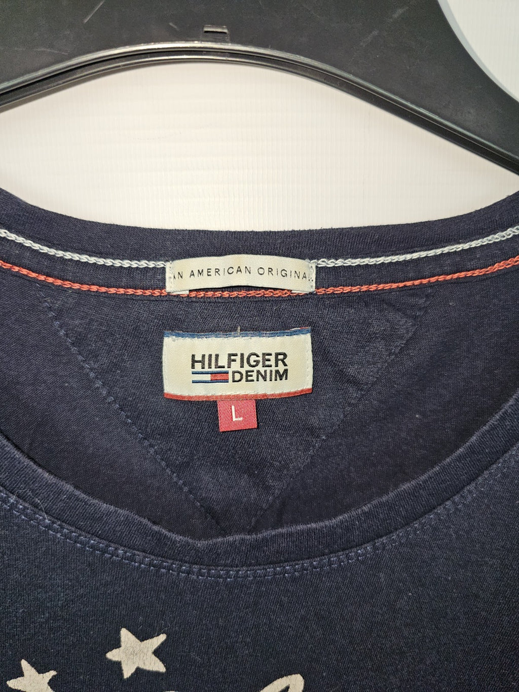 EK5864 Damen T-Shirt von Hilfiger Denim, Blau, Gr. L2