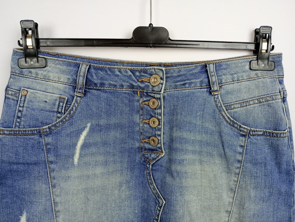 EK5258 Damen Jeansrock von Gina, blau, Gr. 382