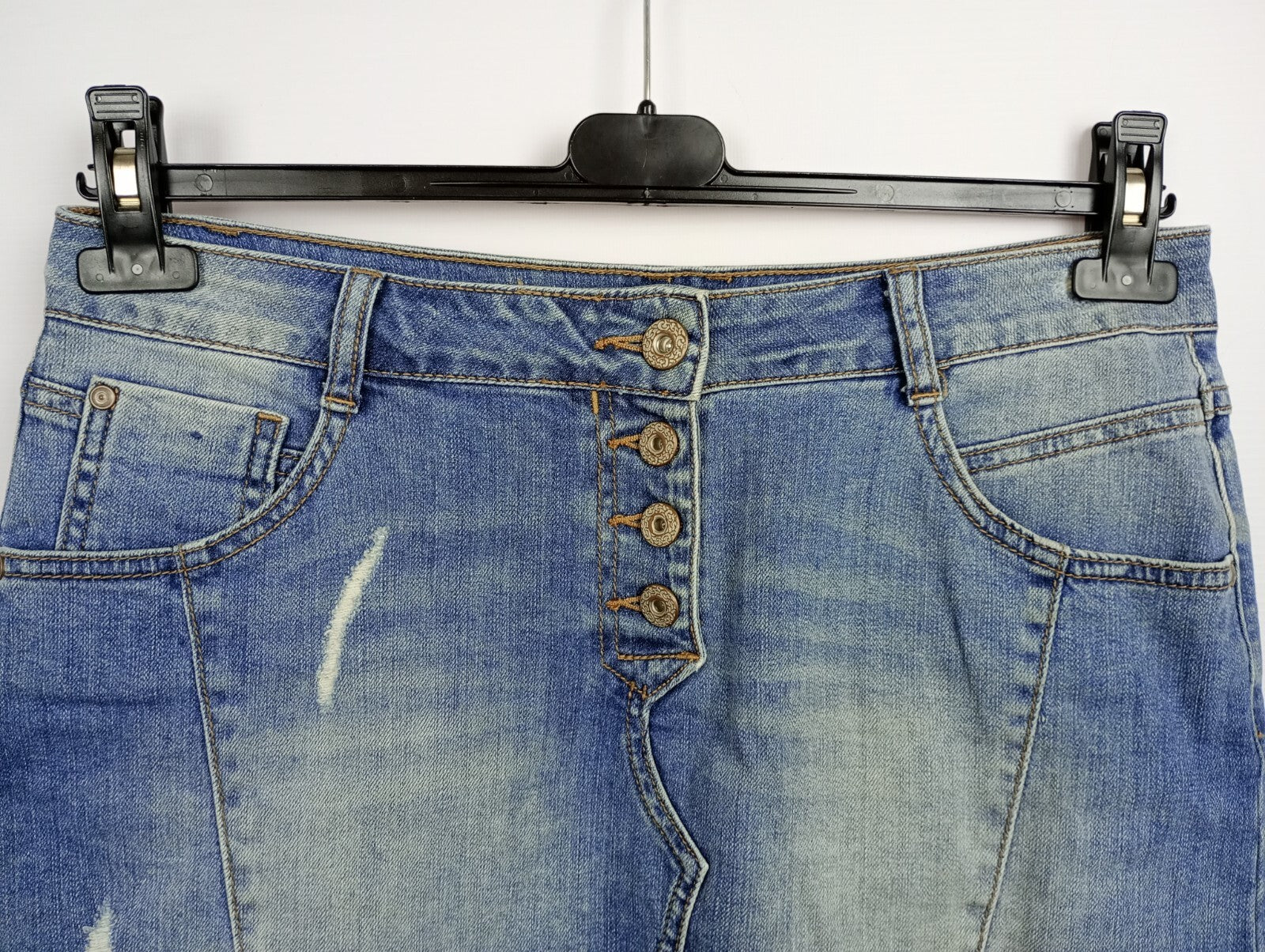 EK5258 Damen Jeansrock von Gina, blau, Gr. 382