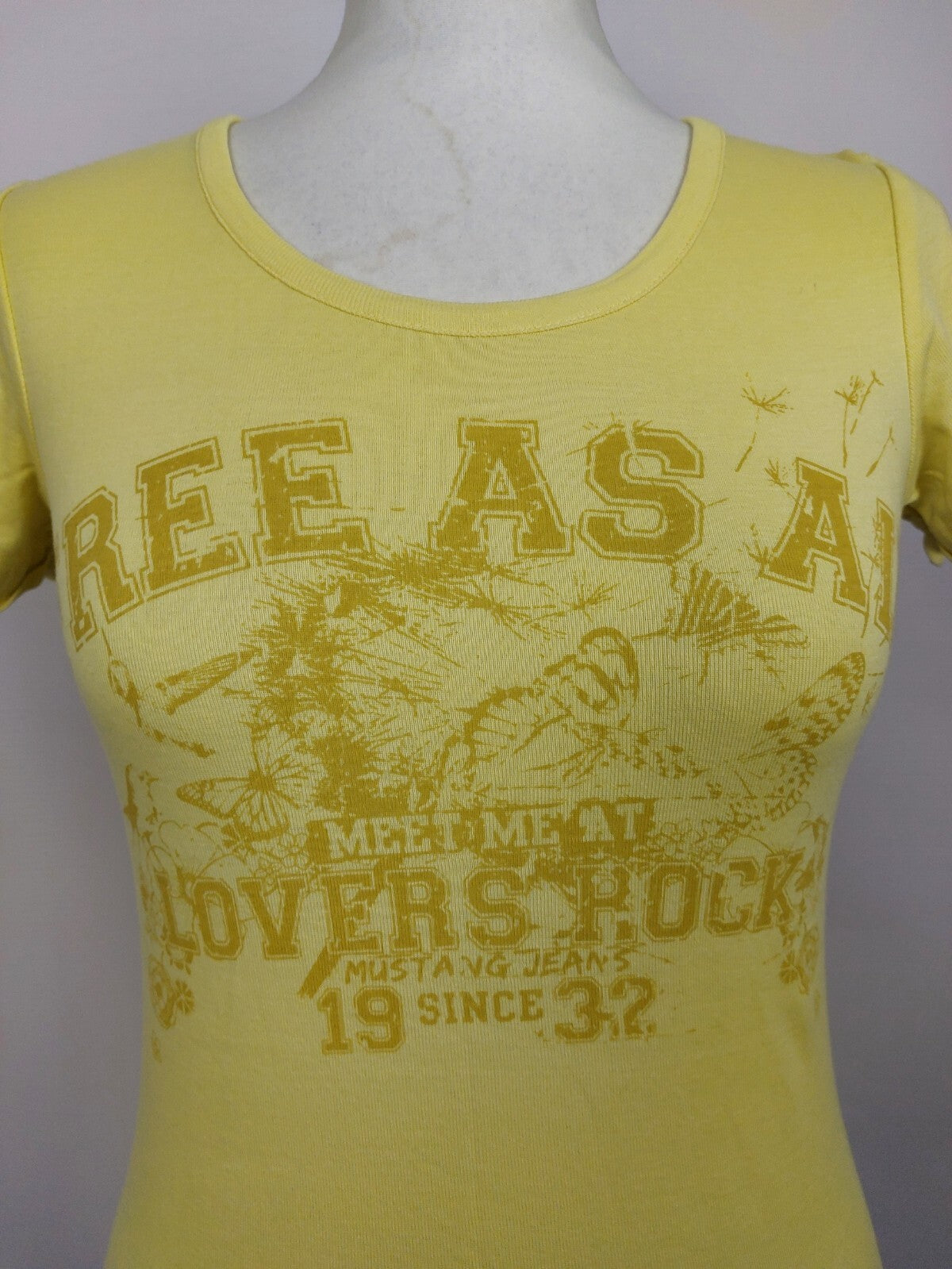 EK4832 Damen T-Shirt von Mustang, gelb, Gr. XS1
