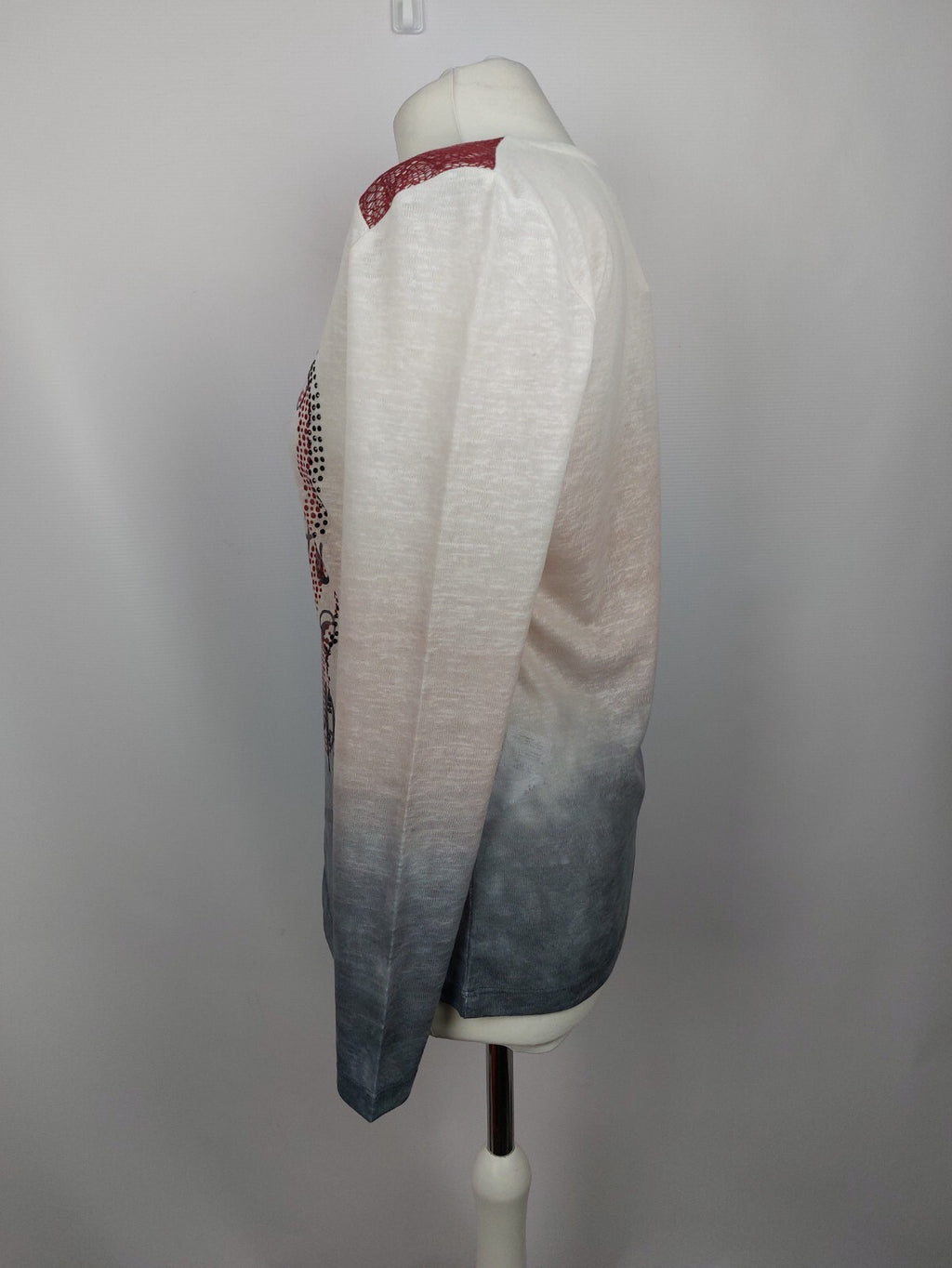 EK2370 Damen Pullover von Bexleys, weiß/rosa/grau, Gr. S2