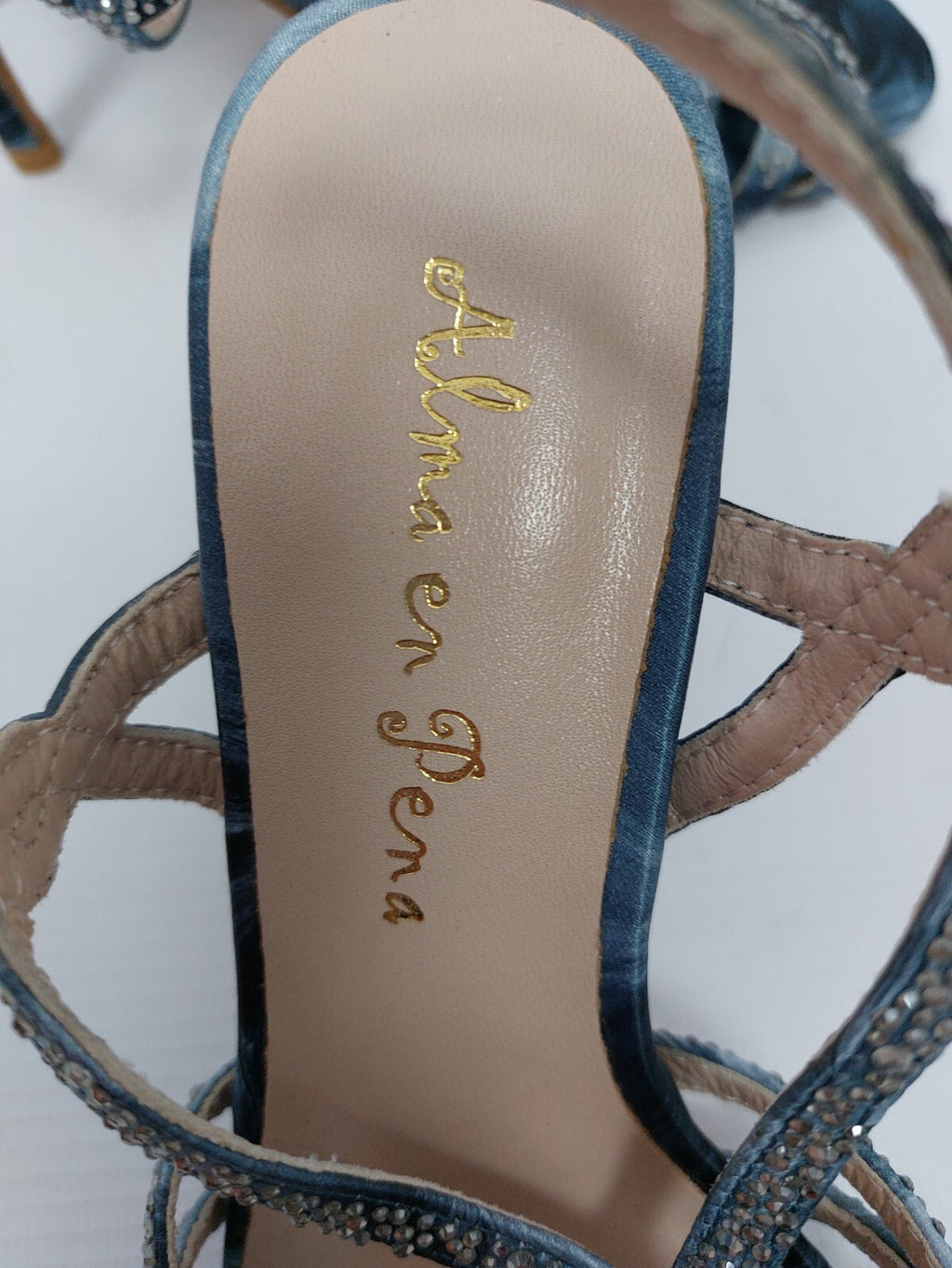 ES0500 Damen Sandaletten von Alma en Pena, blau, Gr. 364