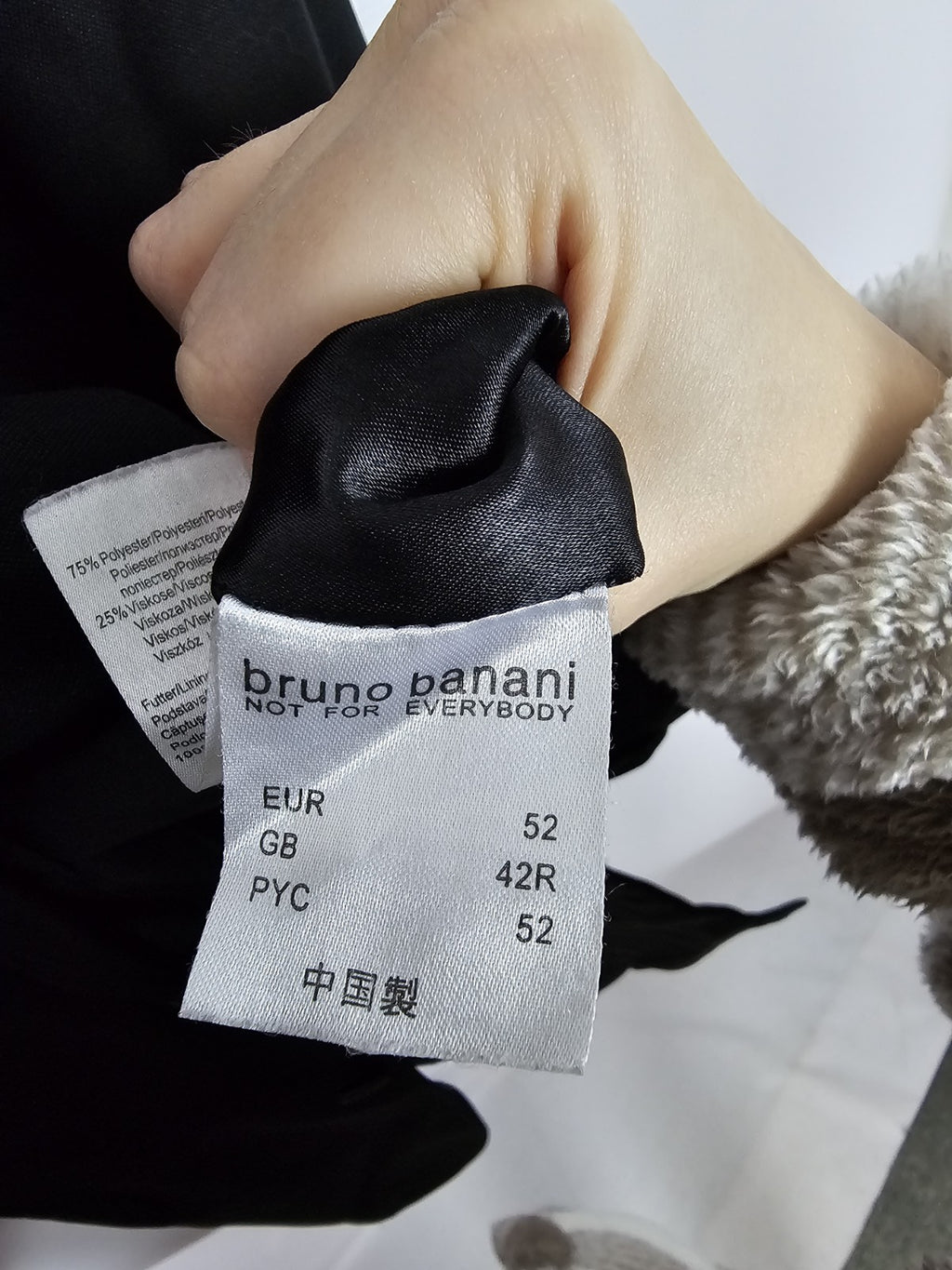 EK10184 Herren Anzugsjacke von Bruno Banani, Schwarz, Gr. 422