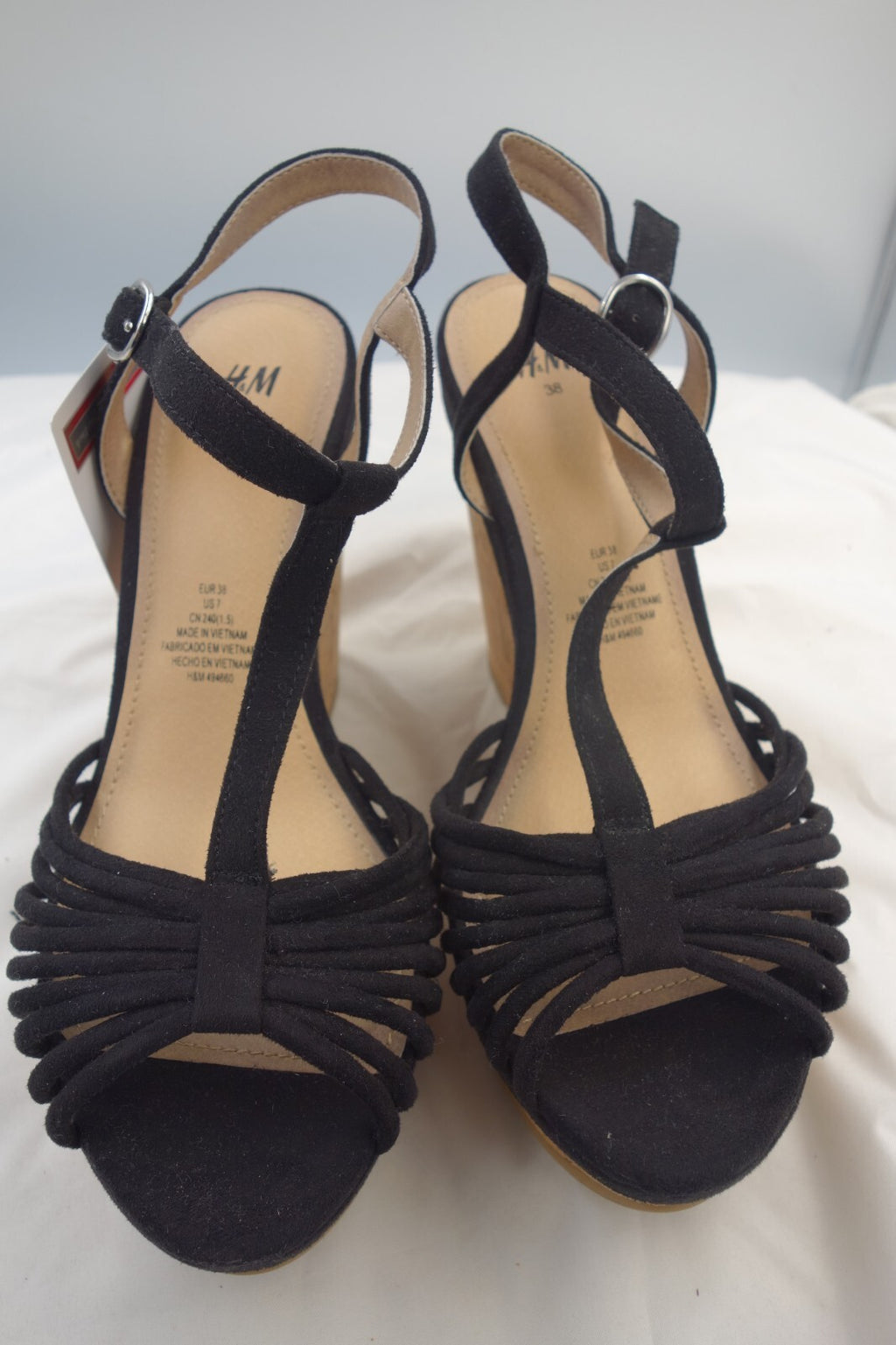 ES0298 Damen Absatzsandalen von H&M, Gr. 382