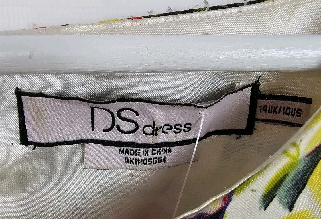 EK10649 Damen Kleid DSdress Gr.M Bunt Brustumfang 39cm Länge 87cm 1