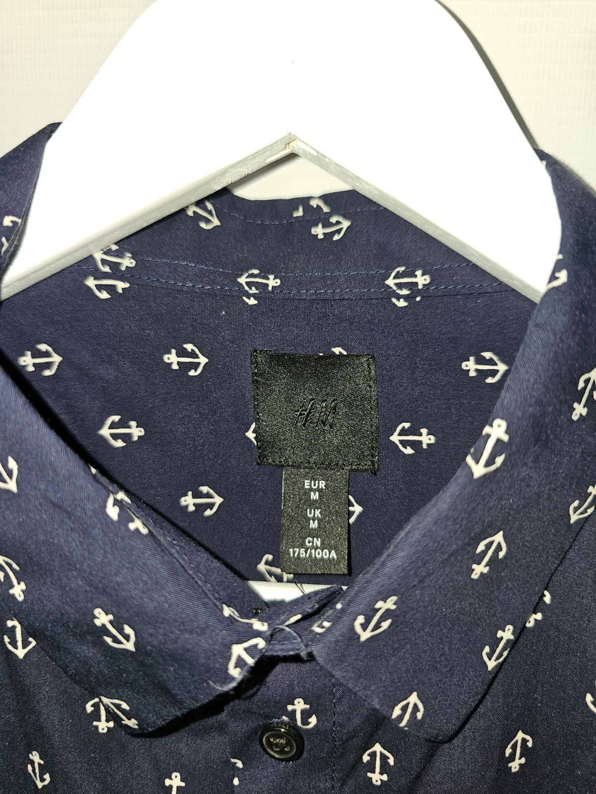EK8358 Herren Hemd von H&M, Dunkelblau, Gr. M1