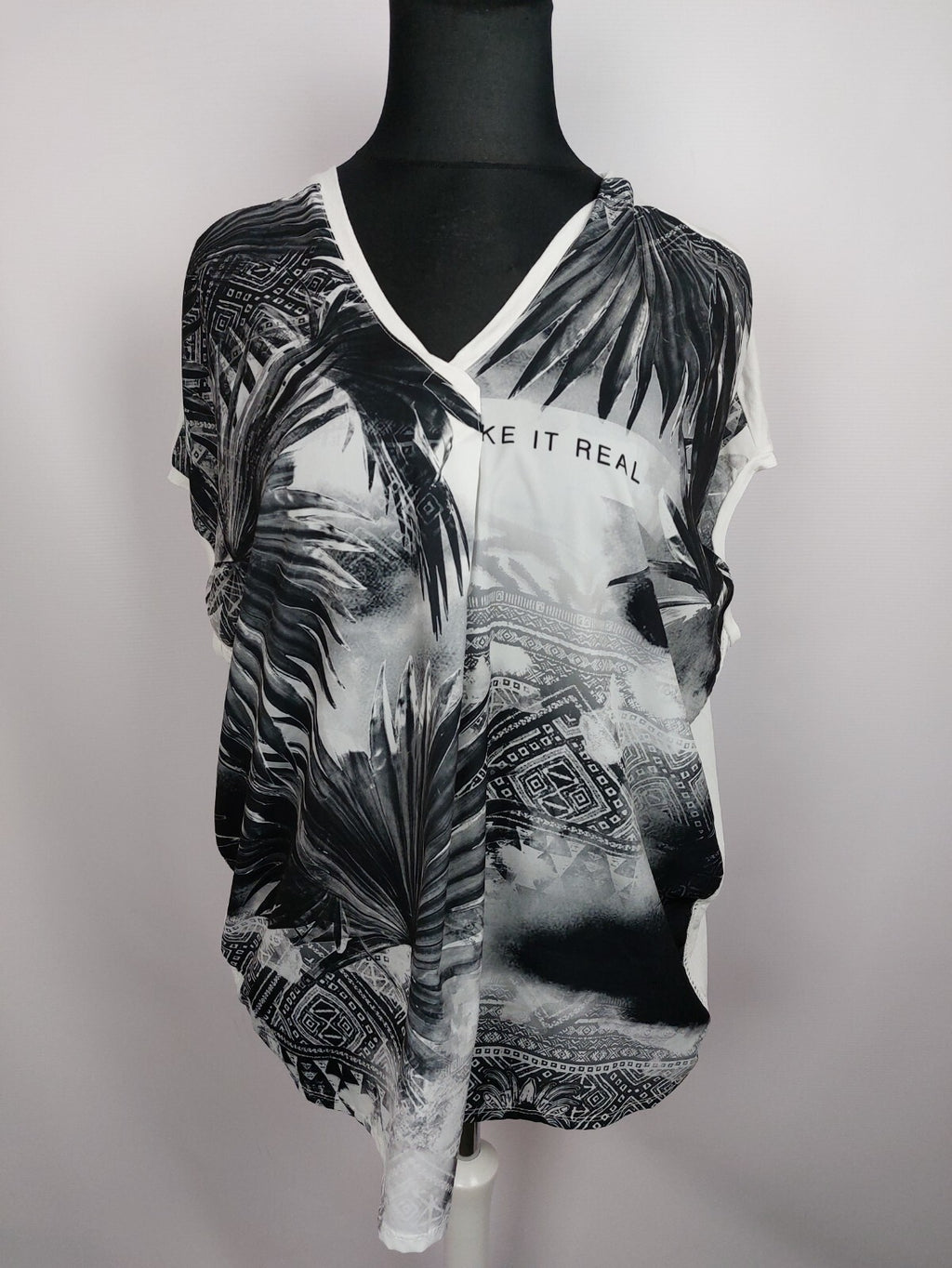 EK4762 Damen T-Shirt von Yessica, weiß, grau, Gr. L0