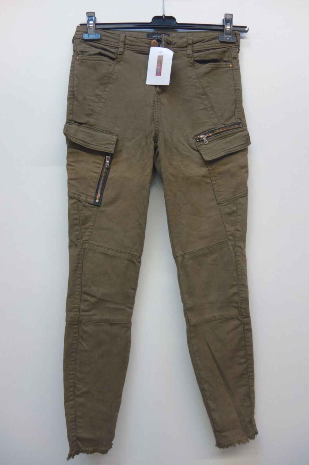 EK2659 Damen Hose von River Island Größe 10 kahki0